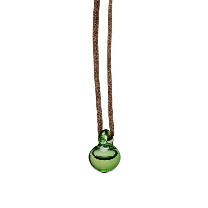 Petite E Pendant, green glass