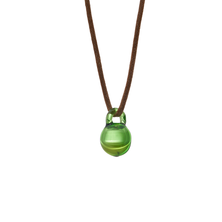 Petite E Pendant, green glass