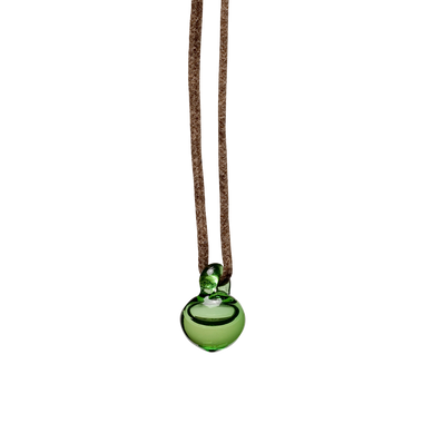 Petite E Pendant, green glass