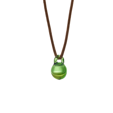 Petite E Pendant, green glass