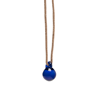 Petite E Pendant, blue glass